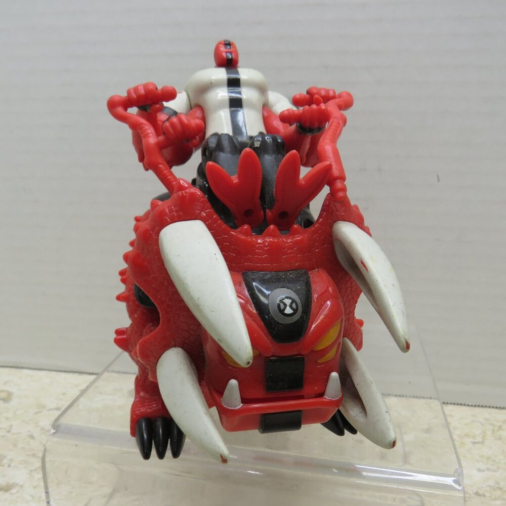 2007 Bandi Action Figure Ben 10 Alien Creature w/Rider Alien Force Four Arms.